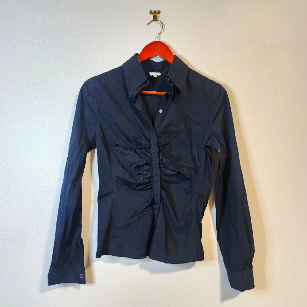 Armani Black Fitted Long Sleeve Blouse